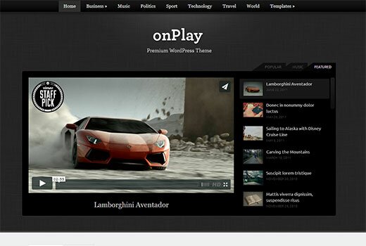 wpzoom-onplay видео шаблон на WordPress