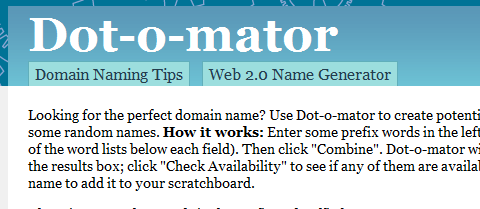 dotomator - как правильно подобрать имя для домена