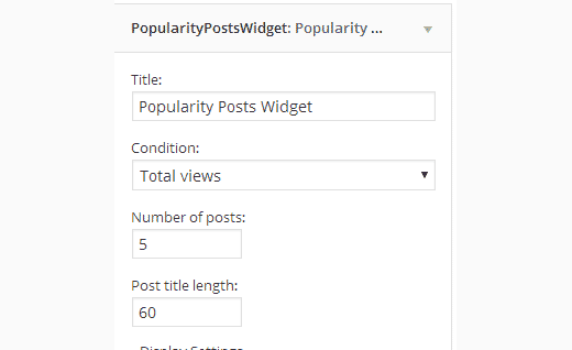popularity posts widget - плагин популярных записей в виджете