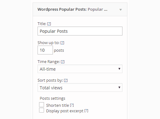 Wordpress Popular Posts- плагин вывода популярных записей