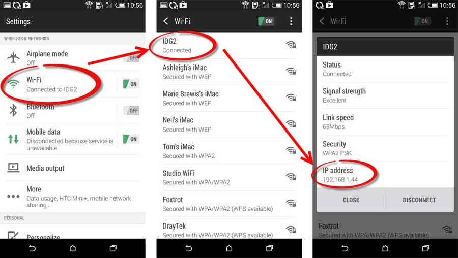 Как определить IP адрес на Android устройствах