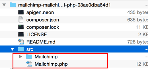 Mailchimp API файлы