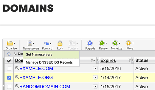 Смена DNS записи