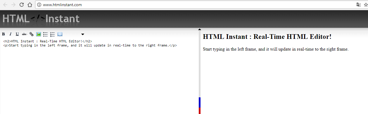HTML Instant - онлайн визуальный редактор веб документов